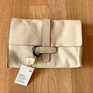 Gap Beige Leather Clutch (super soft!)